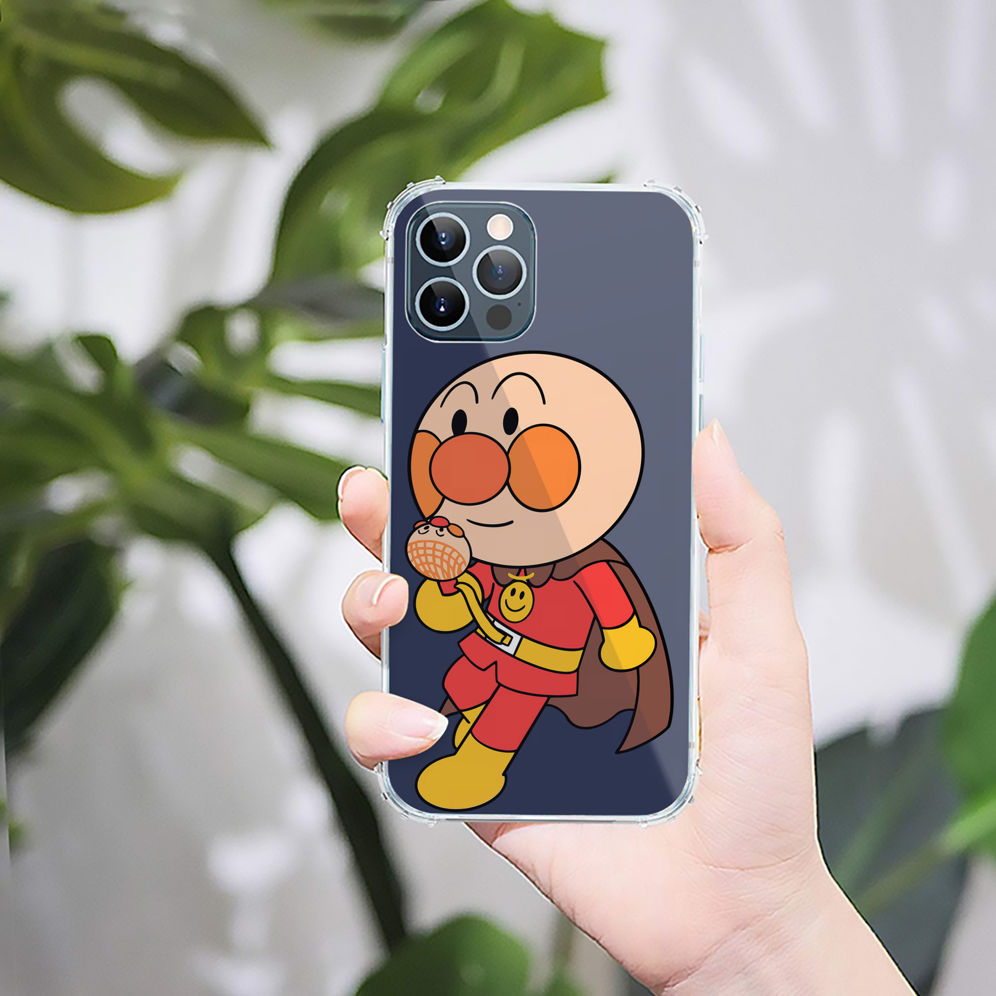 （画像用） アンパンマン Anpanman 【iPhone 12シリーズ対応】透明スマホケース（クリアソフトケース）